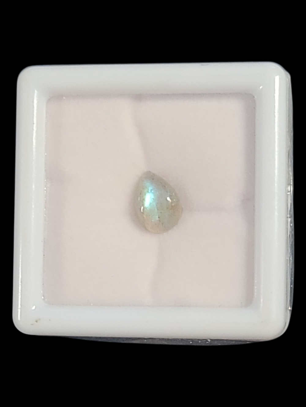 NEW Teardrop Labradorite Cabochon - Iridescent Gray Gemstone 1.6 ctw